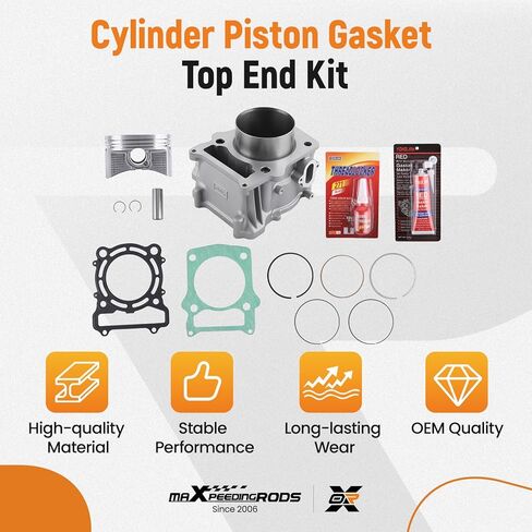 مجموعة إعادة بناء الطرف العلوي للمكبس الأسطواني من maxpeedingrods مناسبة لـ HiSUN UTV ATV 500 HS YS Massimo، بديل لـ 12100-F18-0000 13101-004-0000 in Kuwait