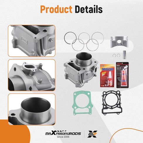 مجموعة إعادة بناء الطرف العلوي للمكبس الأسطواني من maxpeedingrods مناسبة لـ HiSUN UTV ATV 500 HS YS Massimo، بديل لـ 12100-F18-0000 13101-004-0000 in Kuwait