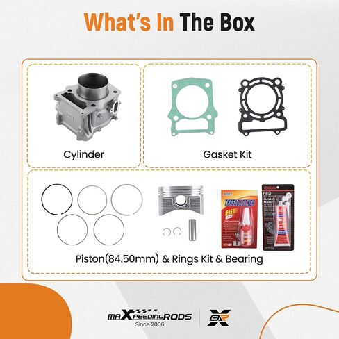 مجموعة إعادة بناء الطرف العلوي للمكبس الأسطواني من maxpeedingrods مناسبة لـ HiSUN UTV ATV 500 HS YS Massimo، بديل لـ 12100-F18-0000 13101-004-0000 in Kuwait