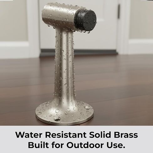 حاجز باب عالي التحمل مقاس 6 بوصات، درجة تجارية من النحاس الصلب، سدادة مثبتة على الأرض (نحاس مصقول) in Kuwait