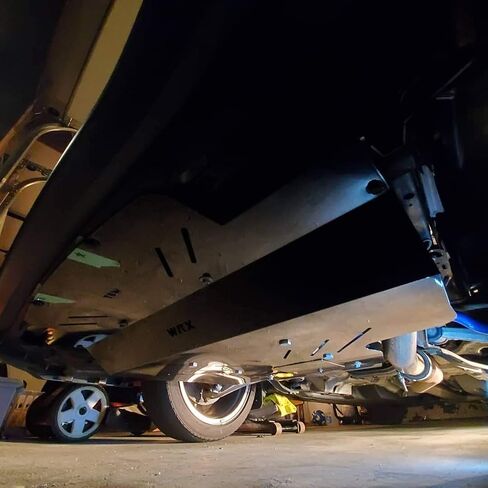 RED TBW Aluminum Under Tray Skid Plate for 2015-2021 Subaru WRX in Saudi Arabia