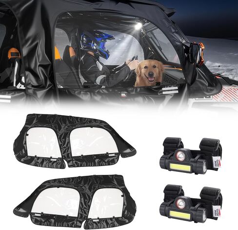 أبواب علوية لكابينة KEMIMOTO UTV مع ضوء قبة UTV متوافق مع 2014-2023 Polaris RZR XP 4 1000، استبدل 2884332 in Saudi Arabia