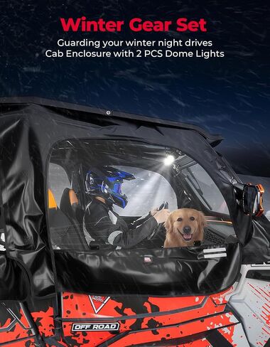 أبواب علوية لكابينة KEMIMOTO UTV مع ضوء قبة UTV متوافق مع 2014-2023 Polaris RZR XP 4 1000، استبدل 2884332 in Saudi Arabia