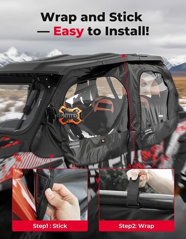 أبواب علوية لكابينة KEMIMOTO UTV مع ضوء قبة UTV متوافق مع 2014-2023 Polaris RZR XP 4 1000، استبدل 2884332 in Saudi Arabia