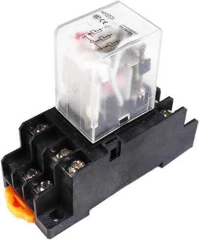 HH53P MY3N Electromagnetic Relay, 11-Pin, 3NO3NC, DC12V/24V AC110V/220V/380V, 5A with LED Indicator (AC380V with Base) in Saudi Arabia