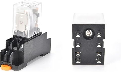 HH53P MY3N Electromagnetic Relay, 11-Pin, 3NO3NC, DC12V/24V AC110V/220V/380V, 5A with LED Indicator (AC380V with Base) in Saudi Arabia