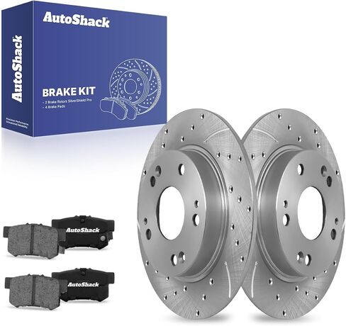 وسادات الفرامل السيراميكية لدوارات الفرامل الخلفية من AutoShack | بديل لسيارة هوندا سيفيك 2006-2015 2006-2011 أكورا CSX 2013-2015 ILX 1.3L 1.5L 1.8L 2.0L 2.4L FWD | طقم فرامل 6 قطع in Saudi Arabia