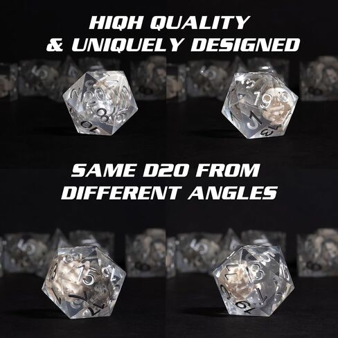 Monster Gelatinous Gaming Dice Set- 7 Green Polyhedral Dice Set with Cubes Victim & Treasure Within- Handmade Premium Sharp Edge Resin- Compatible with D&D Dungeons Dragons MTG Magic & All RPG Games in Saudi Arabia