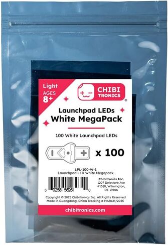 Launchpad LED Variety Nanopack (6 ألوان LED) لصناعة الورق، الأحمر، الأصفر، الأخضر، الأبيض، الأزرق وقوس قزح (مختلط، 6 عبوات) in Kuwait