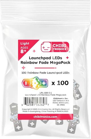 Launchpad LED Variety Nanopack (6 ألوان LED) لصناعة الورق، الأحمر، الأصفر، الأخضر، الأبيض، الأزرق وقوس قزح (مختلط، 6 عبوات) in Kuwait