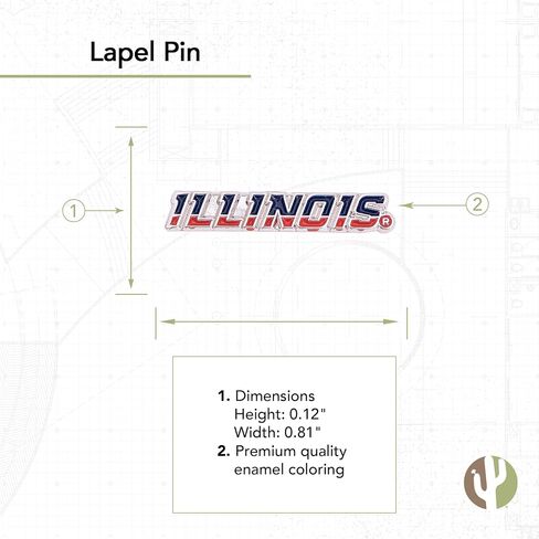 University of Illinois Lapel Pins Fighting Illini U of I Logo Enamel Made of Metal (Pin 1) in Saudi Arabia