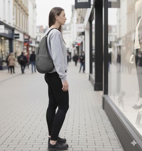 AmeriBag Small Distressed Nylon Healthy Back Bag in Kuwait