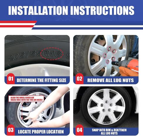 NIXON OFFROAD 16 Inch Hubcaps for Honda Civic 2006-2011 [Only Fit Steel Wheel] Wheel Rim Cover (Set of 4) ABS+PC Hub Caps Replacement for Car (16 Inch, Lacquer, 5104Style) in Saudi Arabia