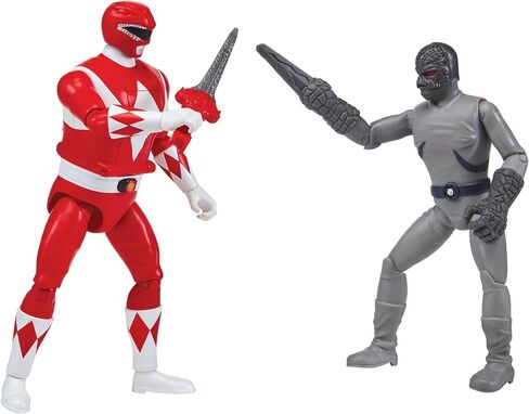 Power Rangers Mighty Morphin Re-Ignition - Auto-Morphin Red Ranger vs Putty Patroller Verse 2-Pack by Playmates Toys in Saudi Arabia