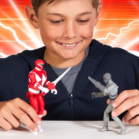 Power Rangers Mighty Morphin Re-Ignition - Auto-Morphin Red Ranger vs Putty Patroller Verse 2-Pack by Playmates Toys in Saudi Arabia