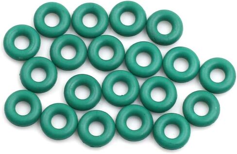 X AUTOHAUX Fluorine Rubber O-Rings, 8mm OD 3mm ID 2.5mm Width FKM Seal Gasket for Machinery Plumbing, Green, Pack of 20 in Saudi Arabia