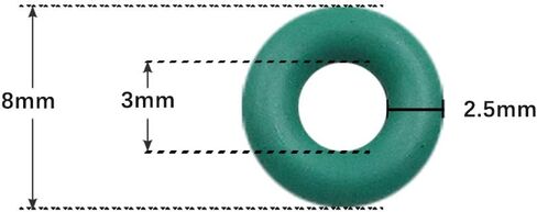 X AUTOHAUX Fluorine Rubber O-Rings, 8mm OD 3mm ID 2.5mm Width FKM Seal Gasket for Machinery Plumbing, Green, Pack of 20 in Saudi Arabia