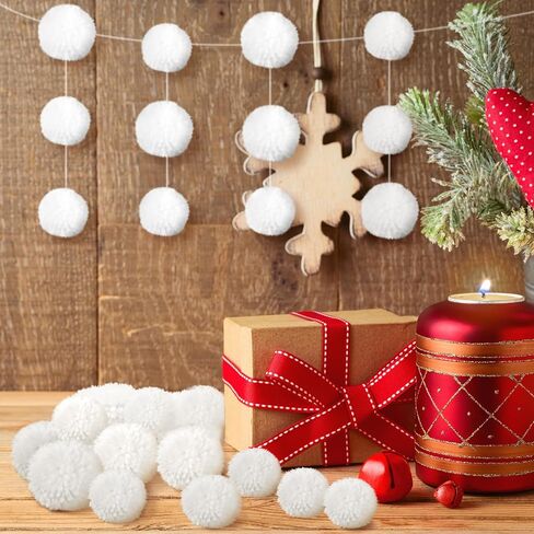 50 قطعة من كرات بوم بومس الحرفية كرات بوم بوم كرات الثلج المزيفة كرات بوم بوم للفن DIY ديكورات الحرف اليدوية للمشروعات الإبداعية (متعددة الحجم) in Saudi Arabia