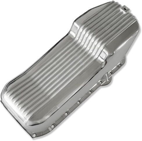 Finned Stock Oil Pan For Chevy SBC 265 283 305 350 400 1955-1979 Black Aluminum in Saudi Arabia
