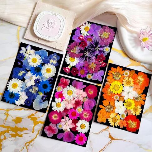LUCISKY 99Pcs Pressed Dried Flowers and Butterfly for Resin Molds, Assorted Real Natural Flowers Leaves Stickers for DIY Art Nail Crafts, Jewelry, Candle, Soap Crafts Making in Kuwait