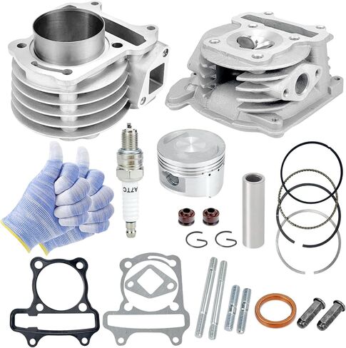 Cylinder Head Kit Assy 50mm Big Bore with 69mm Valves GY6 50cc-100cc fit for 139QMA 139QMB Engine Scooter Moped ATV Go Kart Quad in Saudi Arabia
