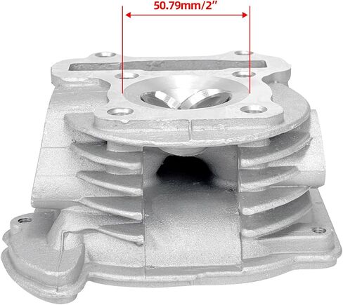 Cylinder Head Kit Assy 50mm Big Bore with 69mm Valves GY6 50cc-100cc fit for 139QMA 139QMB Engine Scooter Moped ATV Go Kart Quad in Saudi Arabia