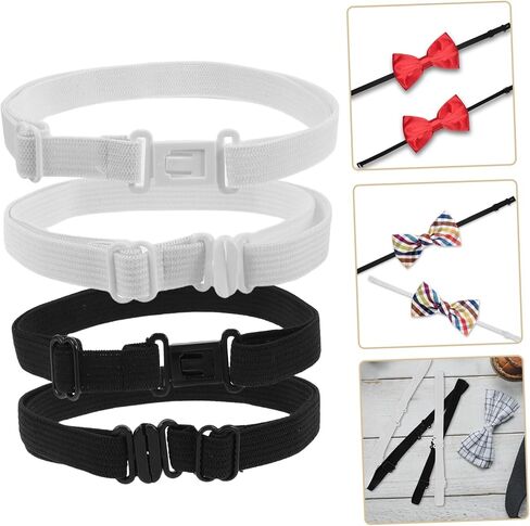 20Pcs Adjustable Bow Tie Extension Straps Durable Fashionable Bands for Uniforms Sailor Suits and Custom Outfits Elastic Lengthening Design for Fit in Saudi Arabia