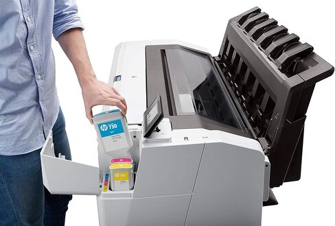 طابعة HP مقاس 36 بوصة كبيرة الحجم - ملونة - نفث الحبر - لفافة (36 بوصة × 300 قدم)، 36 بوصة × 48 بوصة - 2400 × 1200 نقطة لكل بوصة - ما يصل إلى 3 صفحات في الدقيقة (أحادية)/ ما يصل إلى 3 صفحات في الدقيقة (ملونة) - السعة: لفة واحدة - Gigabit LAN in Kuwait