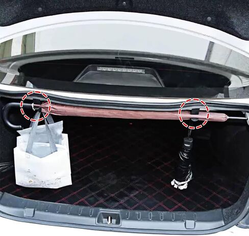 3PCS Car Trunk Umbrella Hanging Hook Automobile Small Objects Organizer Self-Adhesive Hooks Car Interior Storage Holder in Saudi Arabia