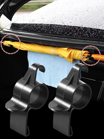 3PCS Car Trunk Umbrella Hanging Hook Automobile Small Objects Organizer Self-Adhesive Hooks Car Interior Storage Holder in Saudi Arabia