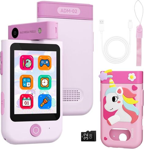 هاتف ذكي للأطفال، هدايا عيد الميلاد للأولاد والبنات الذين تتراوح أعمارهم بين 3-8، 2.8 بوصة شاشة لمس للأطفال الصغار لعبة تعلم الهاتف الخلوي مع كاميرا دوارة، هواتف قصة للأطفال، مشغل موسيقى، بطاقة SD 32 جيجا - أخضر in Kuwait