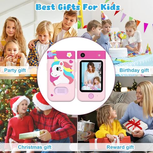 هاتف ذكي للأطفال، هدايا عيد الميلاد للأولاد والبنات الذين تتراوح أعمارهم بين 3-8، 2.8 بوصة شاشة لمس للأطفال الصغار لعبة تعلم الهاتف الخلوي مع كاميرا دوارة، هواتف قصة للأطفال، مشغل موسيقى، بطاقة SD 32 جيجا - أخضر in Kuwait