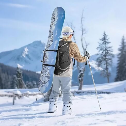 VEVOR Ski Boot Bag, 55L, Snowboard Boots Travel Backpack for Men Women, with Waterproof Exterior & Bottom, Durable 1680D Oxford, Bag for Skis, Snowboard, Helmet, Goggles, Gloves, Accessories (Black) in Saudi Arabia