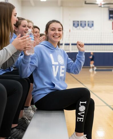 Tstars Love Volleyball Gifts for Fans Players Leggings Hoodies Sweatshirts for Women in Saudi Arabia