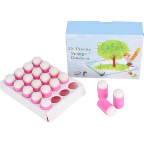 Zerodis School Supplies Daubers، أصابع طلاء الوجه الإسفنج اللوحة الحرفية مجموعة DIY طلاء الأصابع رسم ختم مجموعة الإسفنج لصنع البطاقات، ختم، حبر 20 قطعة in Saudi Arabia