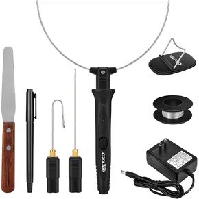 Cooltop Hot Wire Foam Cutter kit, 18W Styrofoam Knife Cutter Electric Hot Wire Foam Cutting Tool, Heated Foam Carving Knife Kit with Cleaning Pen for Foam Board, Pearl Cotton, EPP, KT Board, EPS in Saudi Arabia