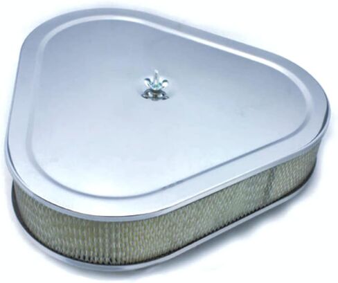 Air Cleaner Chrome Triangle Muscle Car 14 x 3 - Fits 4BRL Hot Rod Ford Chevy SBC BBC in Saudi Arabia