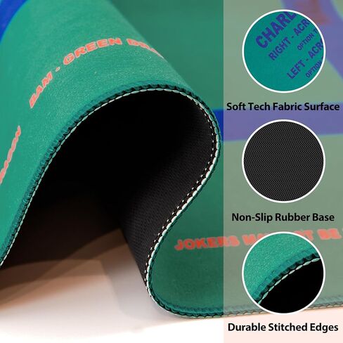 حصيرة ماجونج، مفرش طاولة ماجونج، حقيبة حمل سوداء، غطاء طاولة مضاد للانزلاق وتقليل الضوضاء لجونج، البوكر، ألعاب البطاقات، الدومينو، ألعاب الطاولة، بساط مقاوم للانزلاق (وردي - 31.5 بوصة) in Kuwait