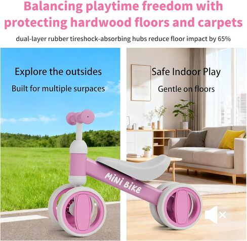دراجات التوازن للأطفال للأولاد والبنات بعمر سنة واحدة، ركوب للأطفال من عمر 12 إلى 36 شهرًا مع مقعد قابل للتعديل، هدايا عيد الميلاد الأولى للأطفال in Kuwait