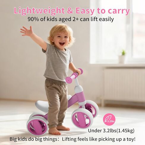 دراجات التوازن للأطفال للأولاد والبنات بعمر سنة واحدة، ركوب للأطفال من عمر 12 إلى 36 شهرًا مع مقعد قابل للتعديل، هدايا عيد الميلاد الأولى للأطفال in Kuwait