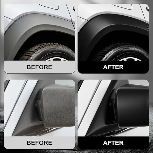 مرمم بلاستيك للسيارات، مرمم حواف سوداء 120 مل، مرمم بلاستيك السيارة، مرمم بلاستيك للسيارة من الخارج، يعيد البلاستيك الباهت، مقاوم للماء، لمعان وحماية يدوم طويلاً، للاستخدام الخارجي فقط in Kuwait