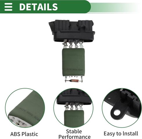 Motoforti HVAC منفاخ المحرك المقاوم سخان منفاخ المقاوم لمرسيدس بنز سبرينتر 2004-2006 2.7L معدن ABS رقم A0018211360 أسود in Saudi Arabia