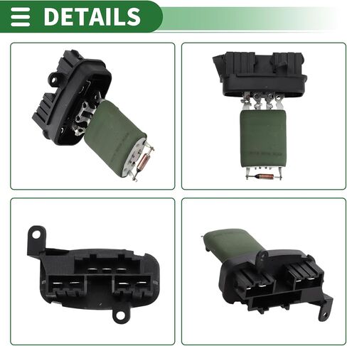 Motoforti HVAC منفاخ المحرك المقاوم سخان منفاخ المقاوم لمرسيدس بنز سبرينتر 2004-2006 2.7L معدن ABS رقم A0018211360 أسود in Saudi Arabia