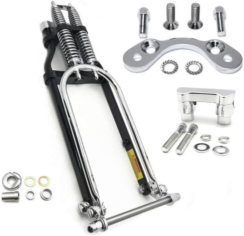 XKMT- CUSTOM SPRINGER FRONT END FIT -4" UNDER STOCK Handlebar Adapter 2" Riser Compatible with H-D in Saudi Arabia