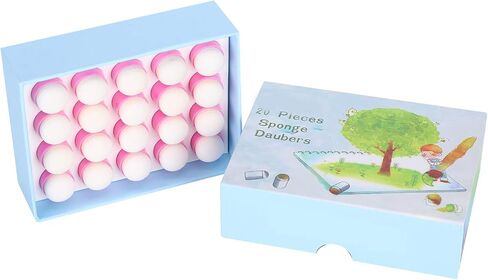 Zerodis School Supplies Daubers، أصابع طلاء الوجه الإسفنج اللوحة الحرفية مجموعة DIY طلاء الأصابع رسم ختم مجموعة الإسفنج لصنع البطاقات، ختم، حبر 20 قطعة in Saudi Arabia