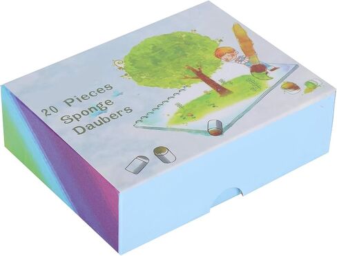 Zerodis School Supplies Daubers، أصابع طلاء الوجه الإسفنج اللوحة الحرفية مجموعة DIY طلاء الأصابع رسم ختم مجموعة الإسفنج لصنع البطاقات، ختم، حبر 20 قطعة in Saudi Arabia