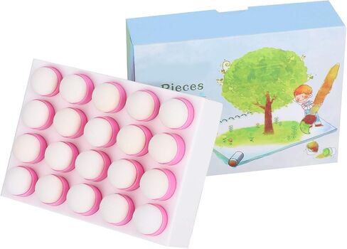 Zerodis 20pcs Finger Sponges Daubers, Paint Sponges Paint Painting Craft Set DIY Finger Painting Drawing Stamping Set for Card Making, Stamping, Ink 20pcs in Saudi Arabia