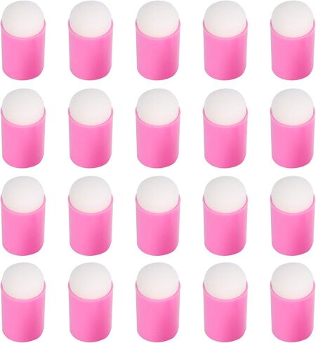 Zerodis 20pcs Finger Sponges Daubers, Paint Sponges Paint Painting Craft Set DIY Finger Painting Drawing Stamping Set for Card Making, Stamping, Ink 20pcs in Saudi Arabia