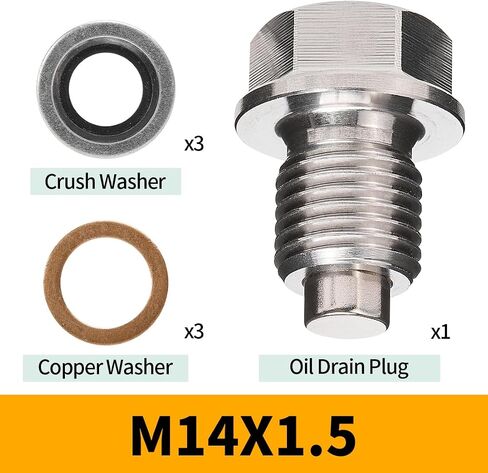 M12X1.5 سدادة تصريف الزيت المغناطيسية من الفولاذ المقاوم للصدأ وعاء الزيت استنزاف الجوز الترباس يصلح لمعظم السيارات والدراجات النارية والقوارب. in Kuwait