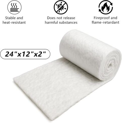 Ceramic Fiber Insulation, 2300F Ceramic Fiber Blanket, 24" x12"x1" Thick Fireproof Insulation Blanket for Wood Stove Baffle, Fireplace, Forges, Pizza Ovens, Chimney, Boiler in Saudi Arabia